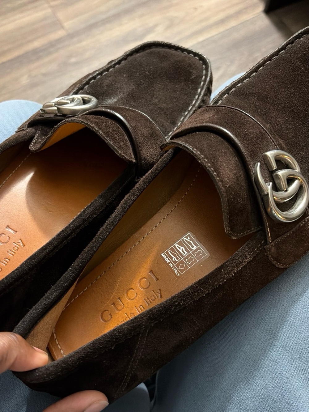Gucci Men's Brown Suede Loafers